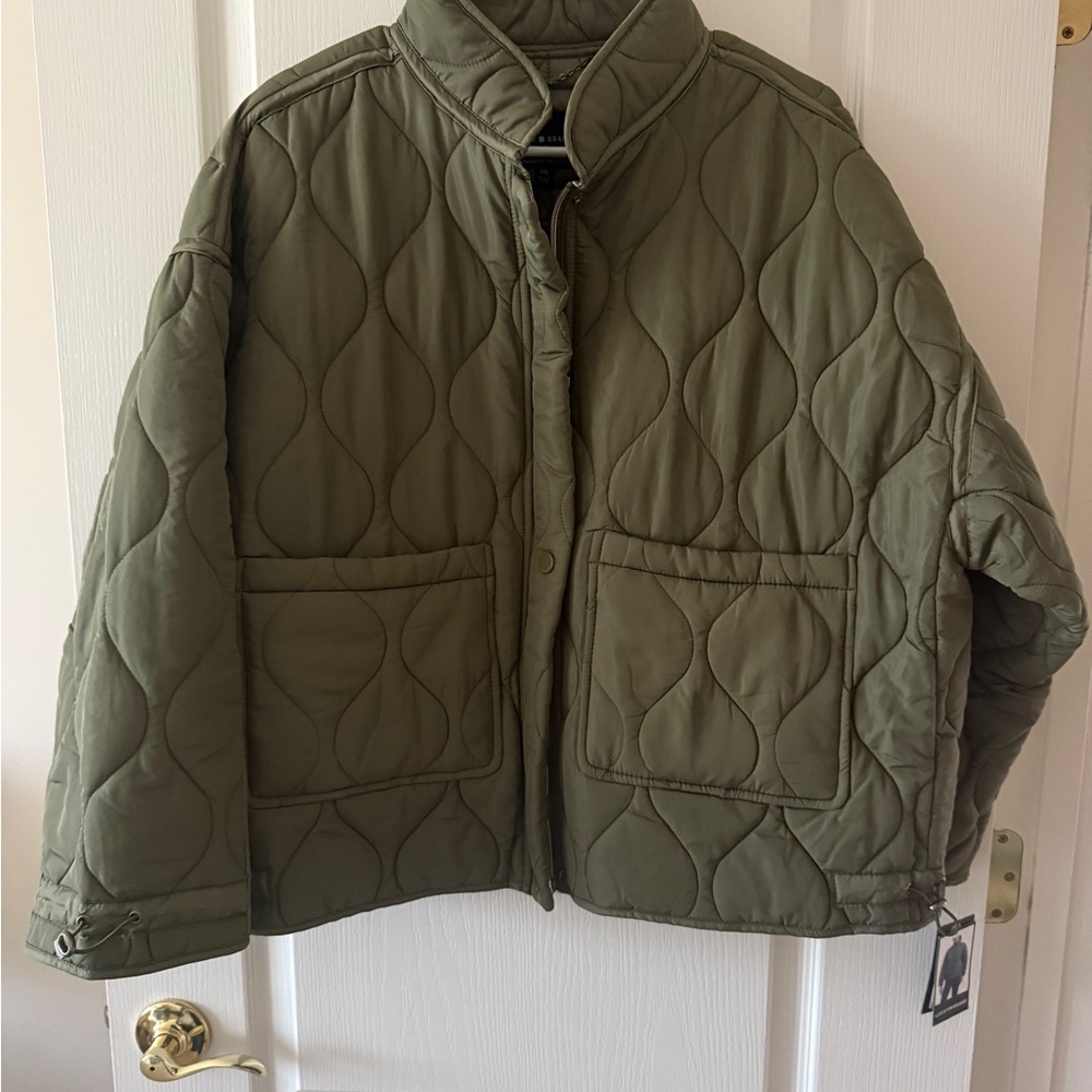 Lucky Brand Olive (Loden) Quilted Water Resistant Jacket.  New with Tags. XXL